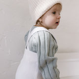 Wide Ribbed Knit Onesie ‘Fog’