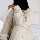 Women’s Oatmeal Chunky Knit Sweater
