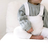 Wide Ribbed Knit Onesie ‘Fog’