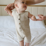 Muslin Romper - Stone