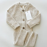 ‘Oatmeal’ Ribbed Knit Playsuit