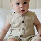 Muslin Romper - Stone