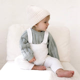 Wide Ribbed Knit Onesie ‘Fog’
