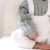 Wide Ribbed Knit Onesie ‘Fog’