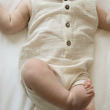 Muslin Romper - Ecru