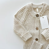 ‘Oatmeal’ Ribbed Knit Playsuit