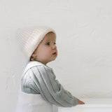 Wide Ribbed Knit Onesie ‘Fog’