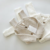 ‘Oatmeal’ Ribbed Knit Playsuit