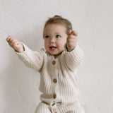 ‘Oatmeal’ Ribbed Knit Playsuit