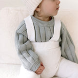 Wide Ribbed Knit Onesie ‘Fog’
