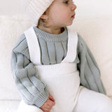 Wide Ribbed Knit Onesie ‘Fog’