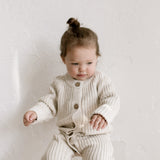 ‘Oatmeal’ Ribbed Knit Playsuit
