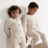 ‘Oatmeal’ Ribbed Knit Playsuit
