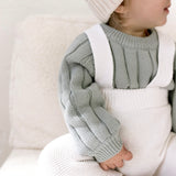 Wide Ribbed Knit Onesie ‘Fog’