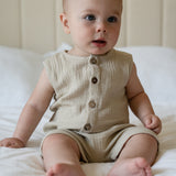 Muslin Romper - Stone