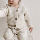 ‘Oatmeal’ Ribbed Knit Playsuit