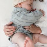 Wide Ribbed Knit Onesie ‘Fog’