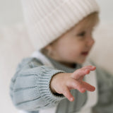 Wide Ribbed Knit Onesie ‘Fog’