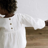 Billowed Muslin Romper ‘White’