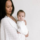 Billowed Muslin Romper ‘White’