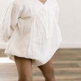 Billowed Muslin Romper ‘White’