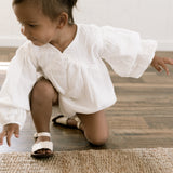 Billowed Muslin Romper ‘White’