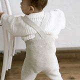 ‘Gray Marle’ Knit Suspenders