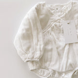 Billowed Muslin Romper ‘White’
