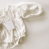 Billowed Muslin Romper ‘White’