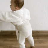 ‘Gray Marle’ Knit Suspenders