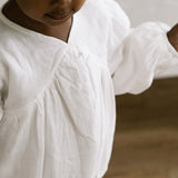 Billowed Muslin Romper ‘White’