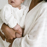 Billowed Muslin Romper ‘White’