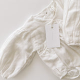 Billowed Muslin Romper ‘White’