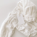 Billowed Muslin Romper ‘White’