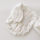 Billowed Muslin Romper ‘White’
