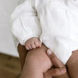 Billowed Muslin Romper ‘White’