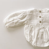 Billowed Muslin Romper ‘White’