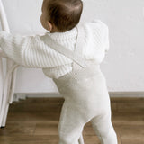 ‘Gray Marle’ Knit Suspenders