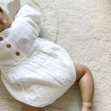 Billowed Muslin Romper ‘White’