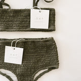 High Waisted Bikini Bottoms - Olive