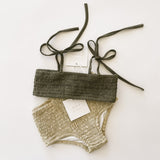 Smocked Bikini Top - Olive