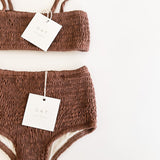 Smocked Bikini Top - Plum