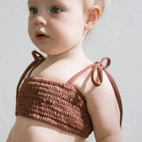 Smocked Bikini Top - Plum