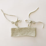 Smocked Bikini Top - Sage