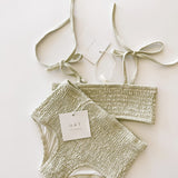 High Waisted Bikini Bottoms - Sage