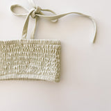 Smocked Bikini Top - Sage