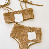 Smocked Bikini Top - Citrus