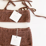 Smocked Bikini Top - Plum