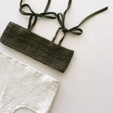 Smocked Bikini Top - Olive