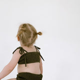Smocked Bikini Top - Olive